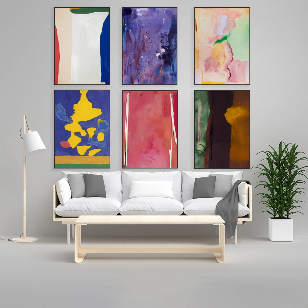 Helen Frankenthaler Pittore espressionale astratto americano, stampa artistica astratta lirica, stampa artistica da parete, poster per decorazioni murali per la casa