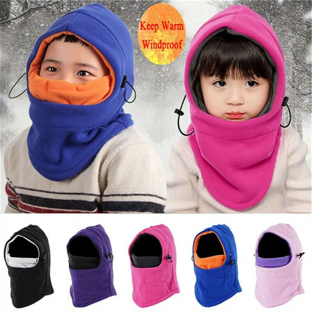Halswarme Fleece-Sturmhaube, volles Gesicht, Kindermütze, Skimaske, Kapuzenmütze Image