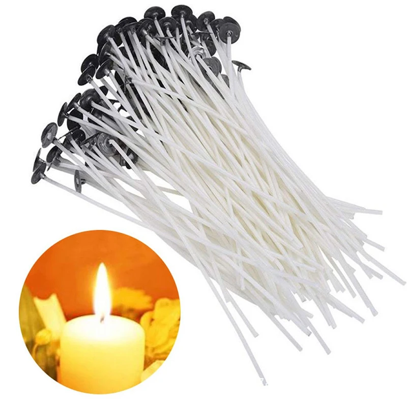 20PCS Stoppini per candele Pratiche candele fai da te Che produce stoppini per candele in cotone Stoppini pre-cerate Accessori per realizzare candele 9/12/15/17/20cm