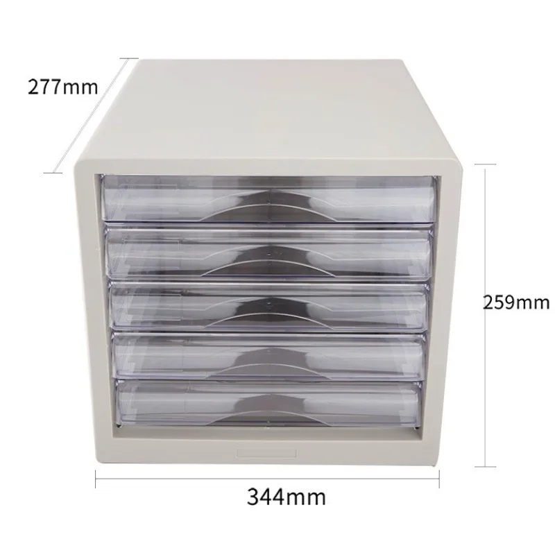 Desktop-Büro-Aktenbox, Aktenschrank im A4-Schubladenstil, fünflagiger Schreibtisch-Aufbewahrungs- und Organisationsschrank aus Kunststoff