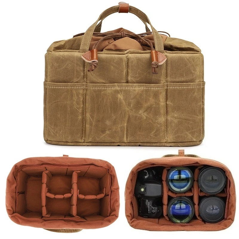 Digitale DSLR-Tasche, Kamera-Liner-Tasche, Aufbewahrungstasche für Mikro-Einzelobjektive, Handtasche, Kameratasche, Objektivtasche, leicht und wasserdicht. Image