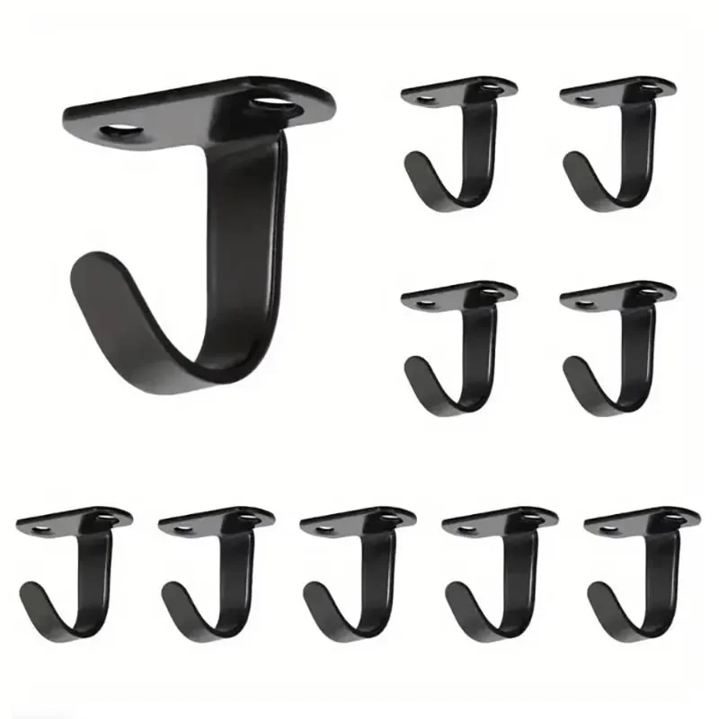 IPc/5 Stück Schlafzimmer-Deckenhaken aus Edelstahl mit Schraubbefestigung, Handtuch unter dem Regal, robuster Kleiderbügel für Badezimmerschrank, Garage