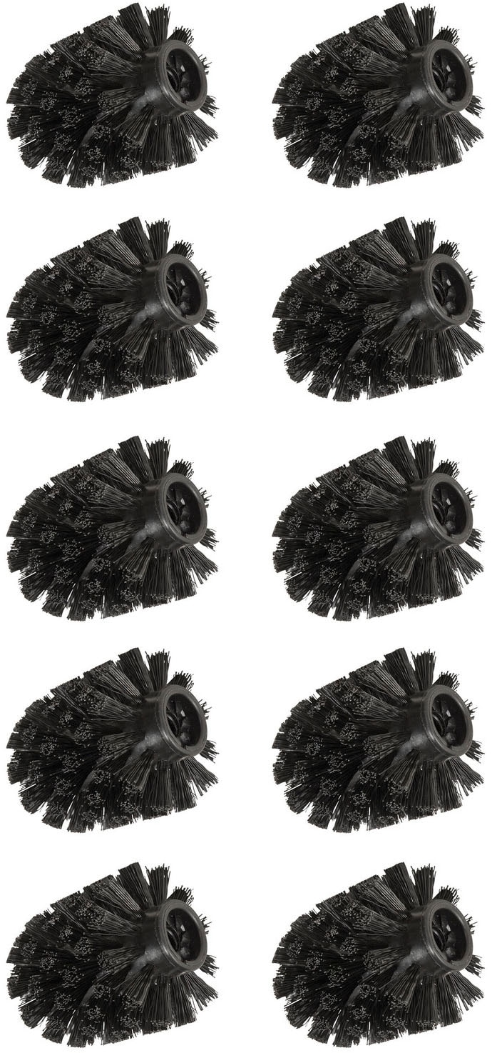 WC-Reinigungsbürste WENKO, schwarz, H:9,3cm L:8cm, Kunststoff, Reinigungsbürsten, Ersatzbürstenkopf für WENKO WC-Bürsten, Ø 8 cm, Kunststoffborsten