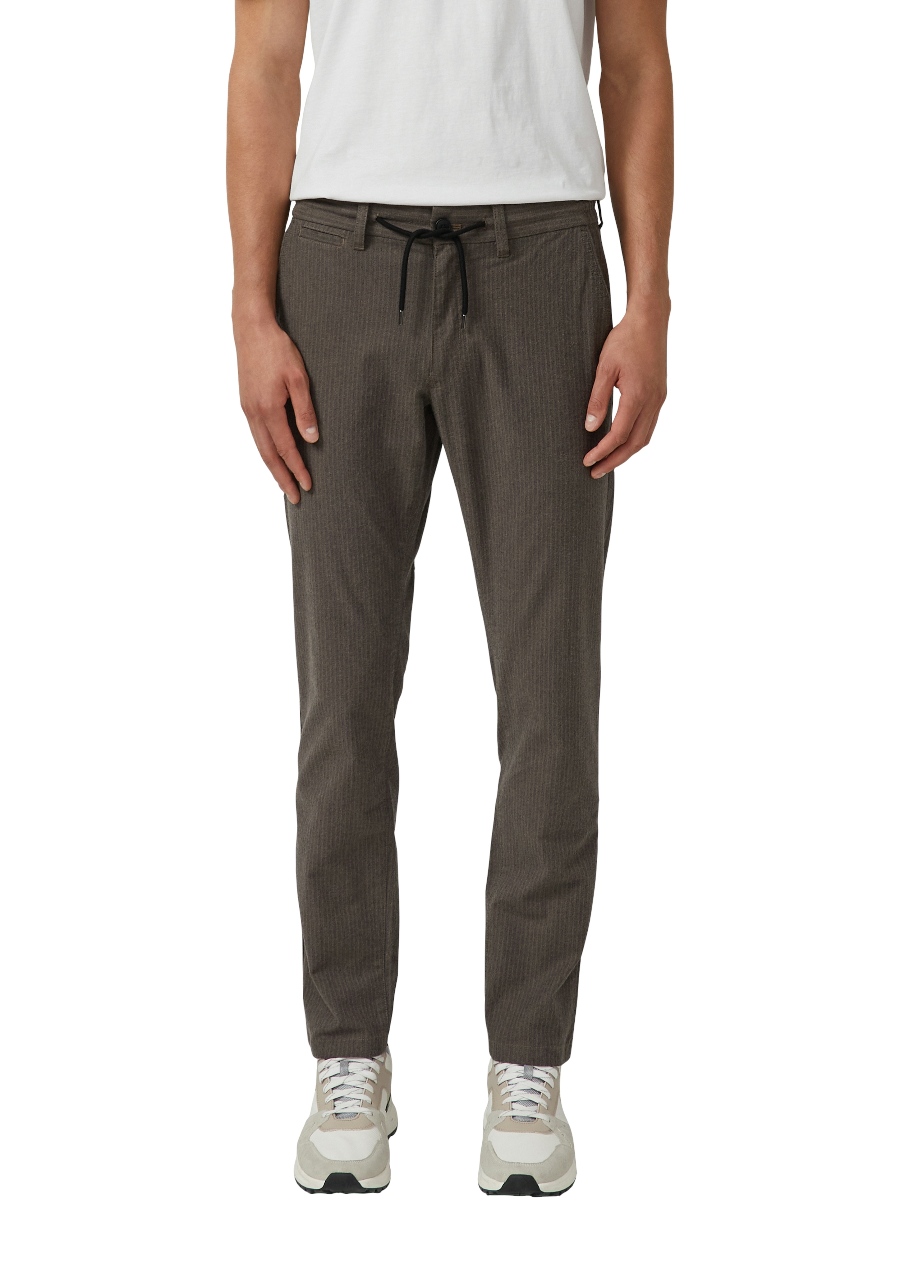 Chinohose S.OLIVER, Herren, Gr. 32, Länge 32, braun, Web, Obermaterial: 66% Baumwolle, 32% Elasthan, 2% Polyester, unifarben, regular fit knöchellang, Hosen Chinohose, mit elastischem Bund