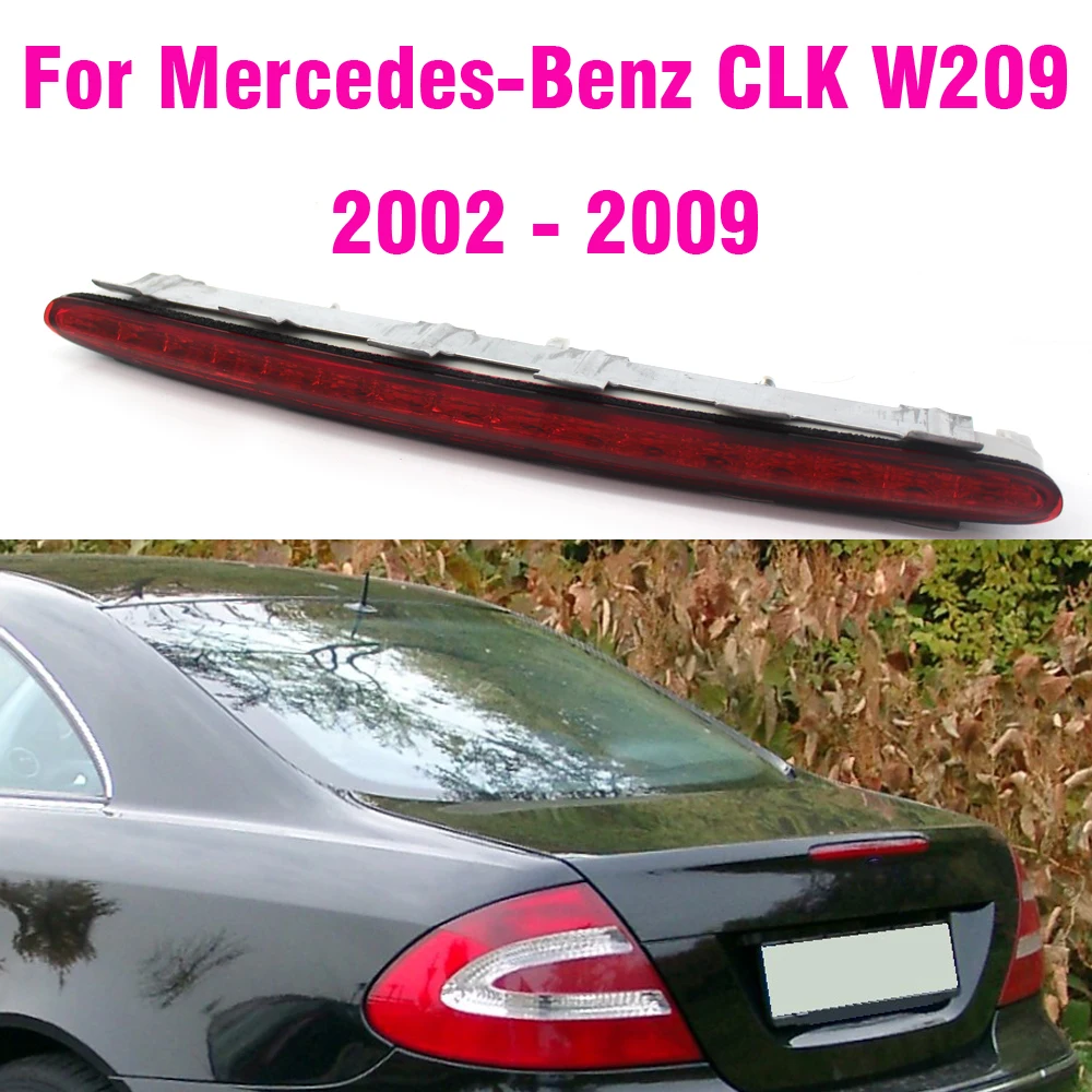LED Posteriore 3RD Terza Luce Freno Lampada di Arresto Fanale Posteriore Trasparente/Rosso Borsette Per Mercedes Benz CLK W209 C209 2002-2009 2098201056