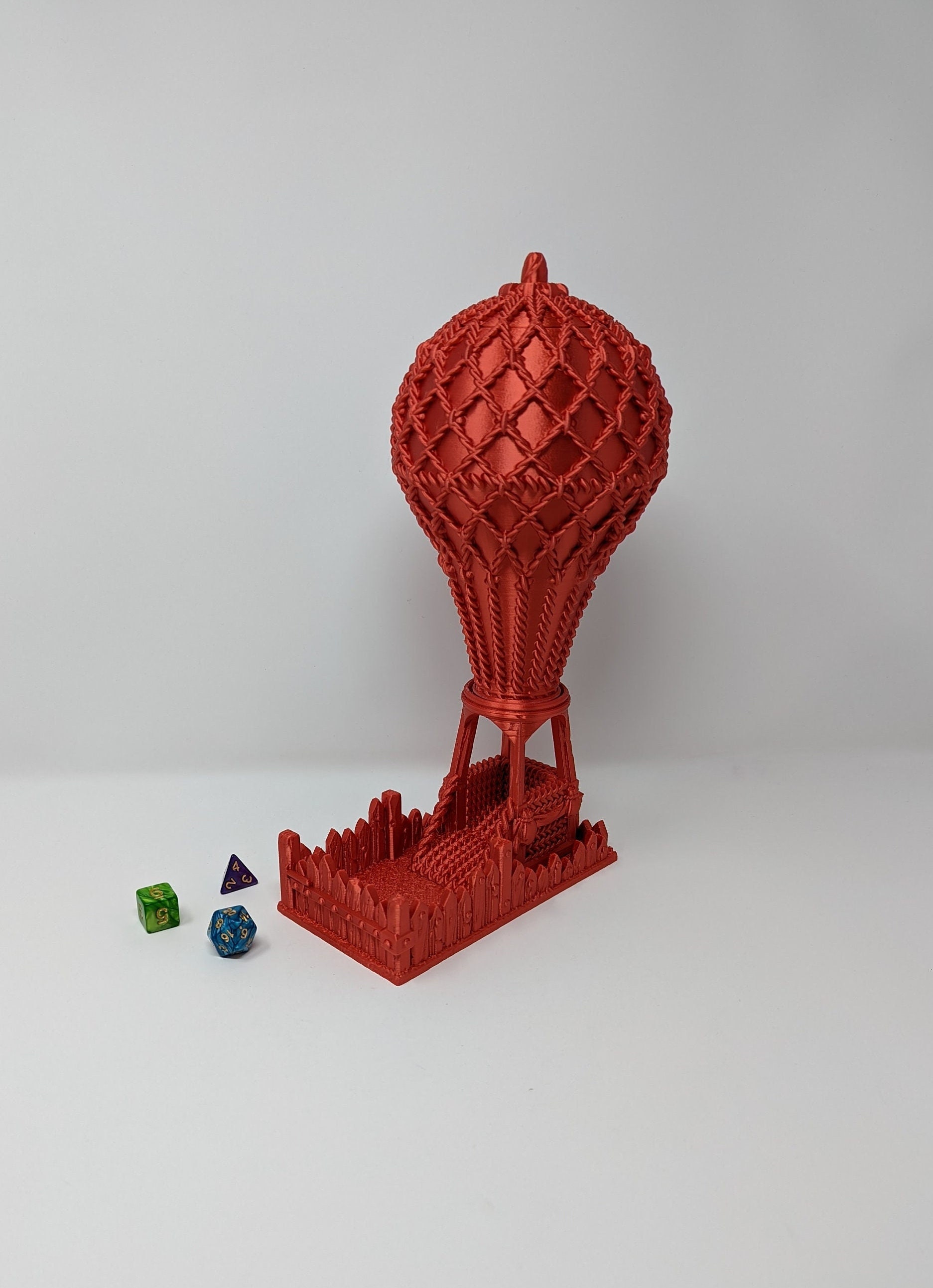 Torre dei dadi - Torre dei dadi a mongolfiera - Torre dei dadi a palloncino - Regalo D&D - Torre dei dadi Daggerheart - Lancio di dadi D&D - Regalo Du