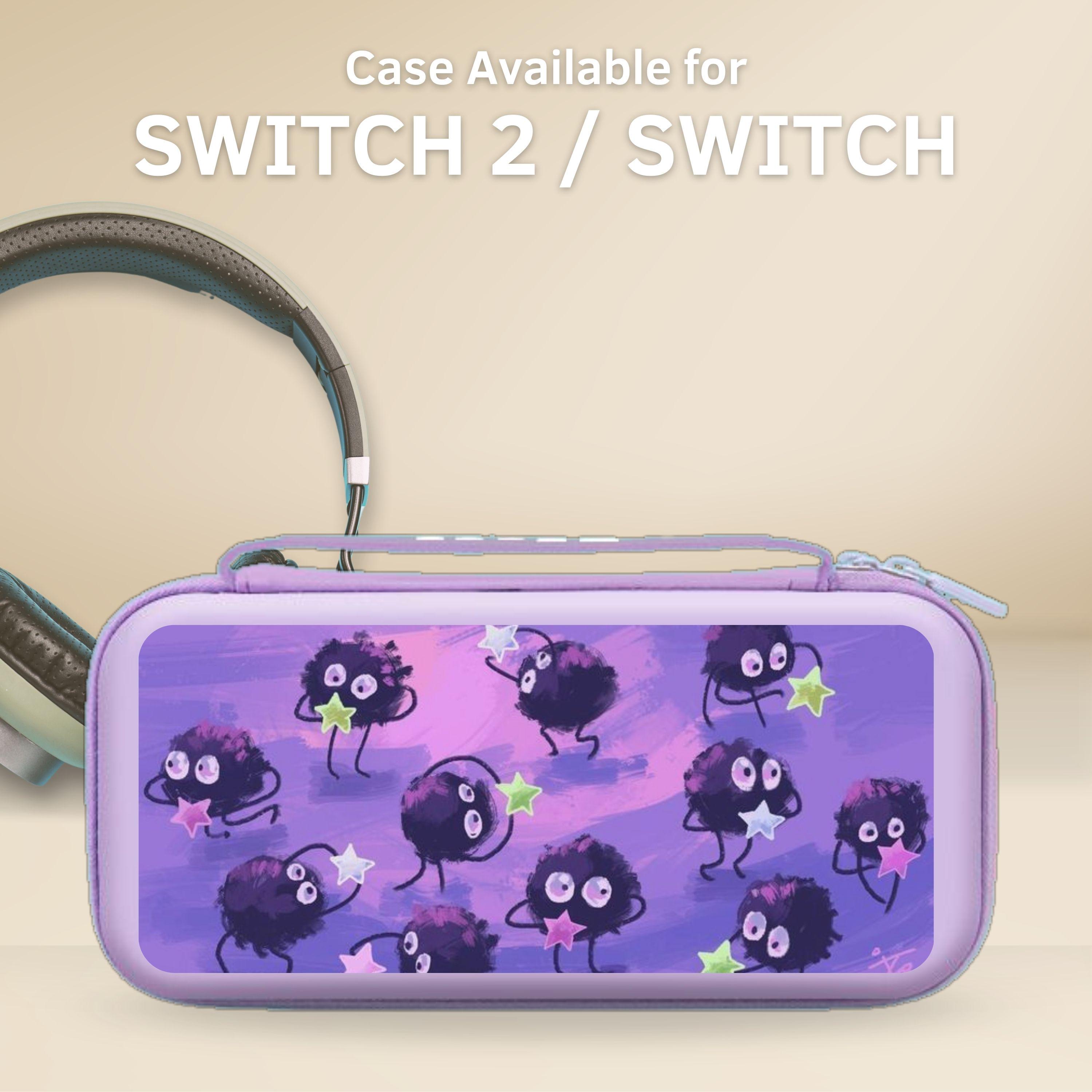 "Custodia protettiva per Switch Fanart di Cartoon per Nintendo Switch 2 da 7,9\", Switch OLED/Switch, custodia protettiva, slot per 10 cartucce di gioco"