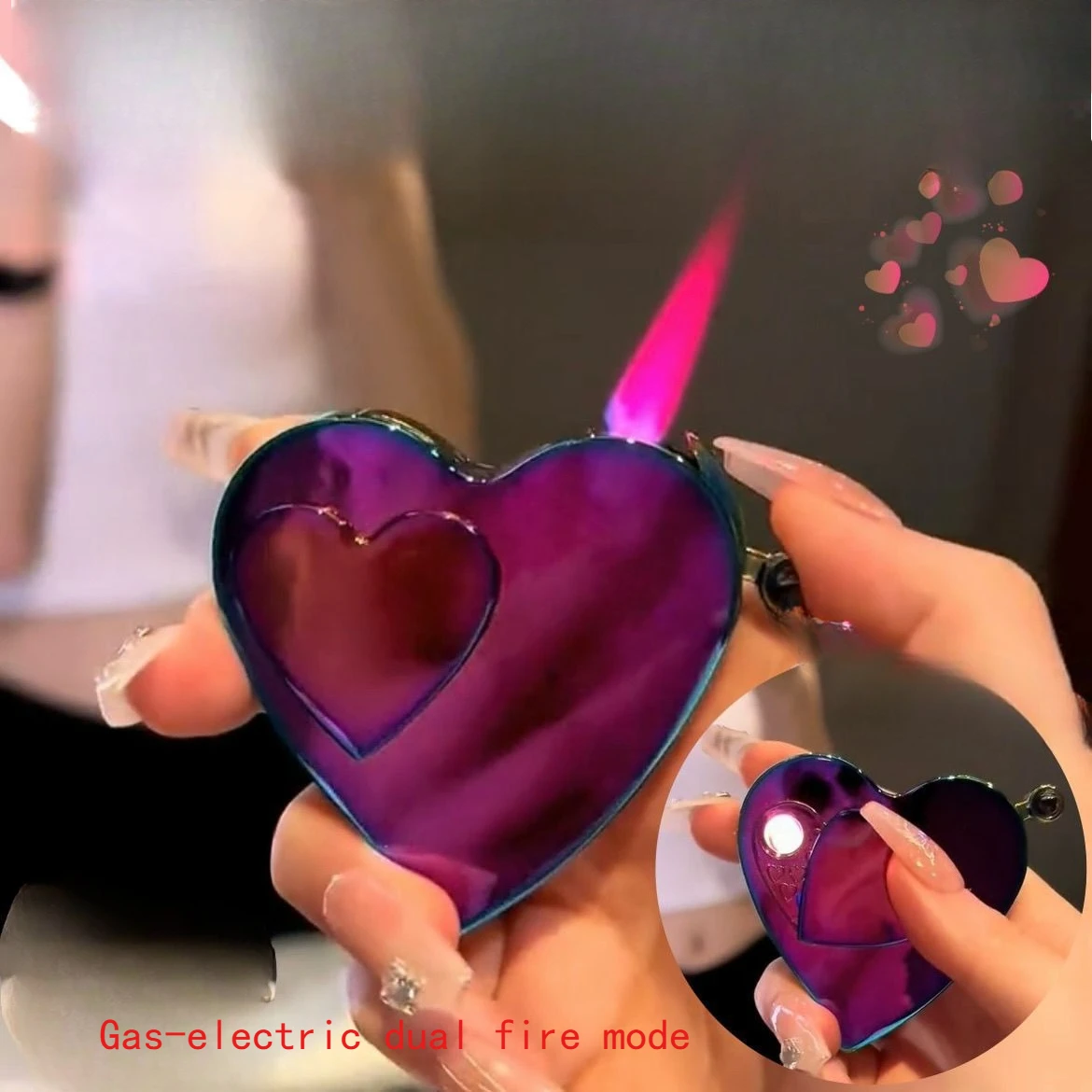 Neues 520 Love elektrisches, winddichtes Dual-Use-Feuerzeug für Jungen, Valentinstagsgeschenk, Freund Image