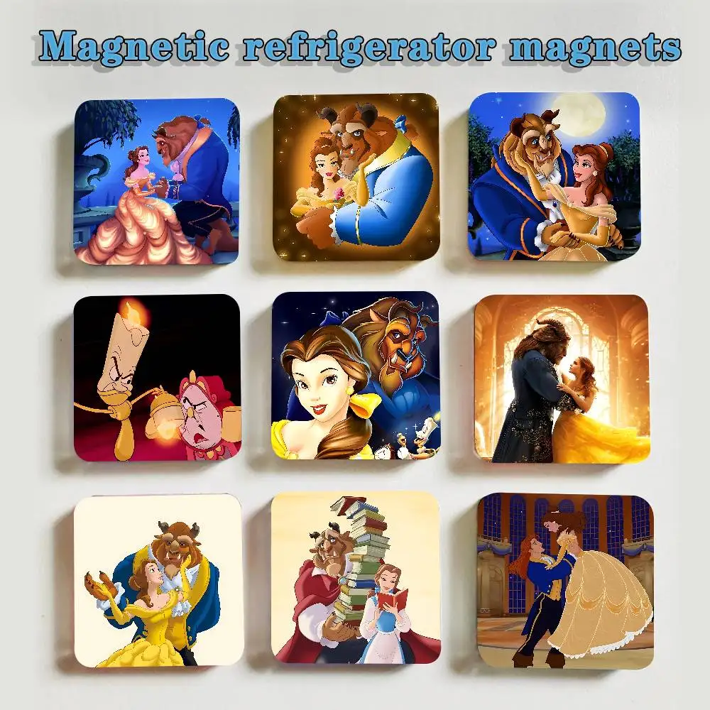 B-Beauty And The B-Beast Acryl-Kühlschrankmagnet-Set, kreative quadratische dekorative selbstklebende Aufkleber, Magnete für Festival-Geschenk