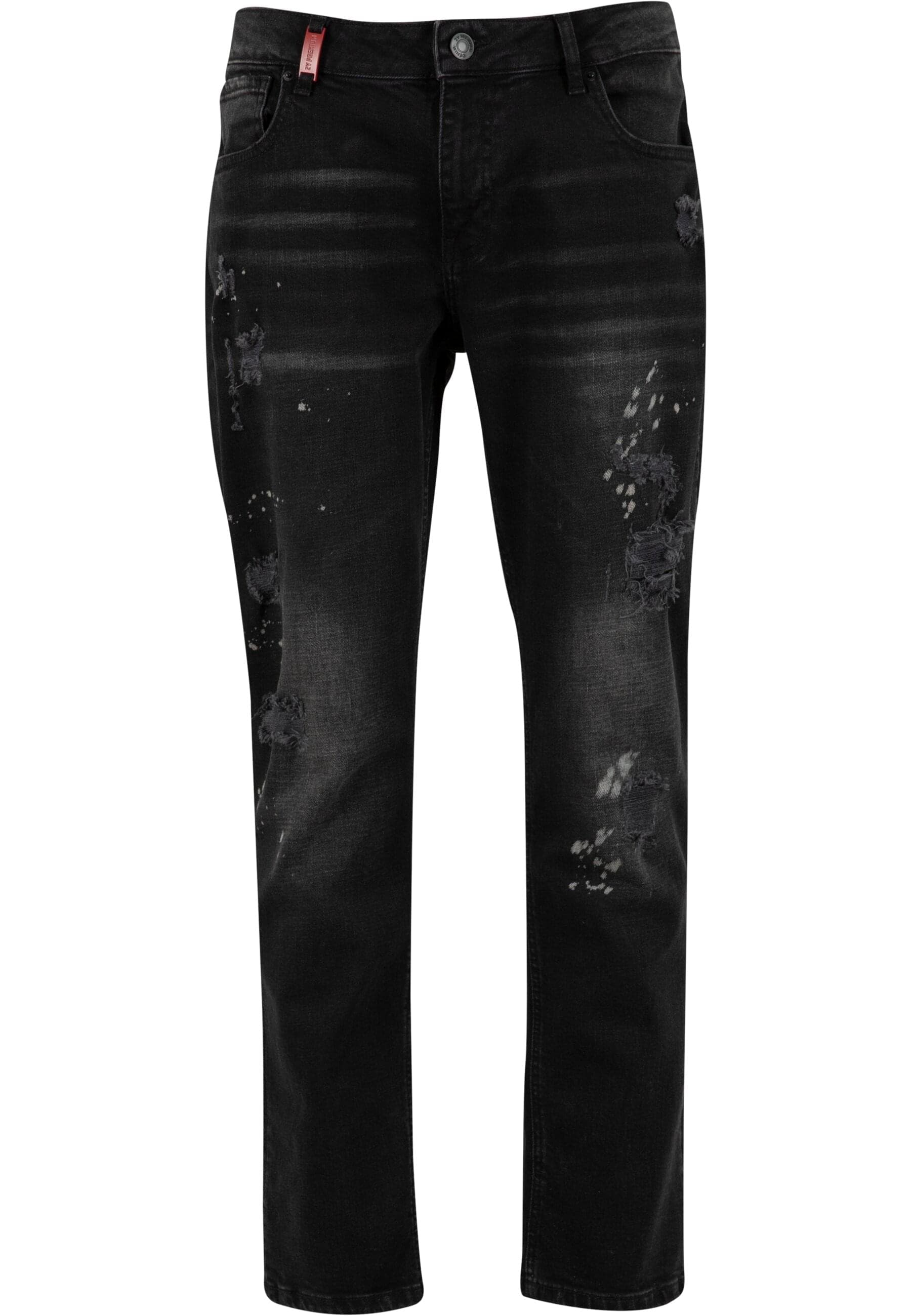 Bequeme Jeans 2Y STUDIOS "2Y Studios 2Y EMILIO RIPPED SLIM FIT JEANS", Herren, Gr. 30, Normalgrößen, schwarz, 98% Baumwolle, 2% Elasthan, unifarben, Jeans