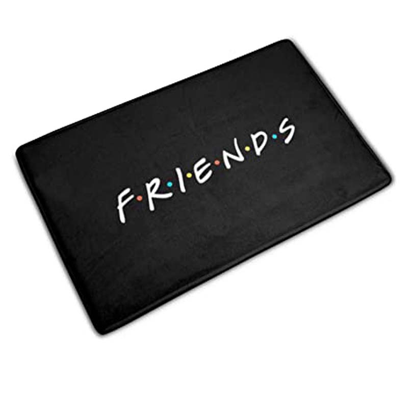 Classic Friends Welcome Door Mat, Flannel Floor Rug, Bathroom Kitchen Carpet, Rubber Entrance Doormat, Xmas Home Decor a 40x60cm