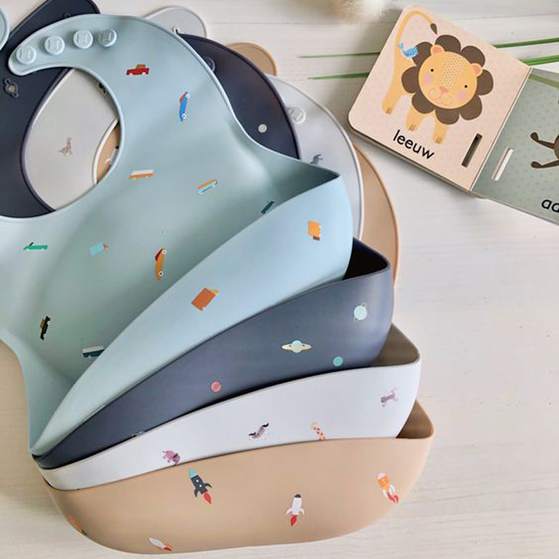 Waterproof Baby Bibs, Silicone Bibs For Newborn, Baby Feeding Tableware, Toddler Feeding Bibs, Bandana Baby Stuff car