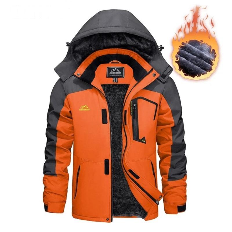 Mens Winter Ski Jacket Waterproof Warm Fleece Snow Coat Windproof Outdoor Parka l yellow