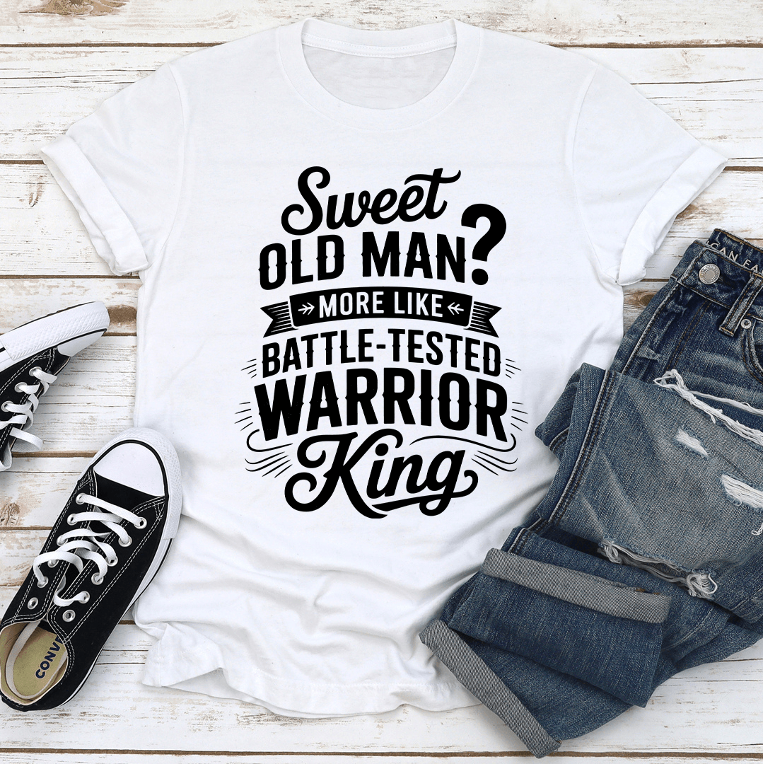 Sweet Old Man More Like Battle Tested Warrior King Tee M Mauve