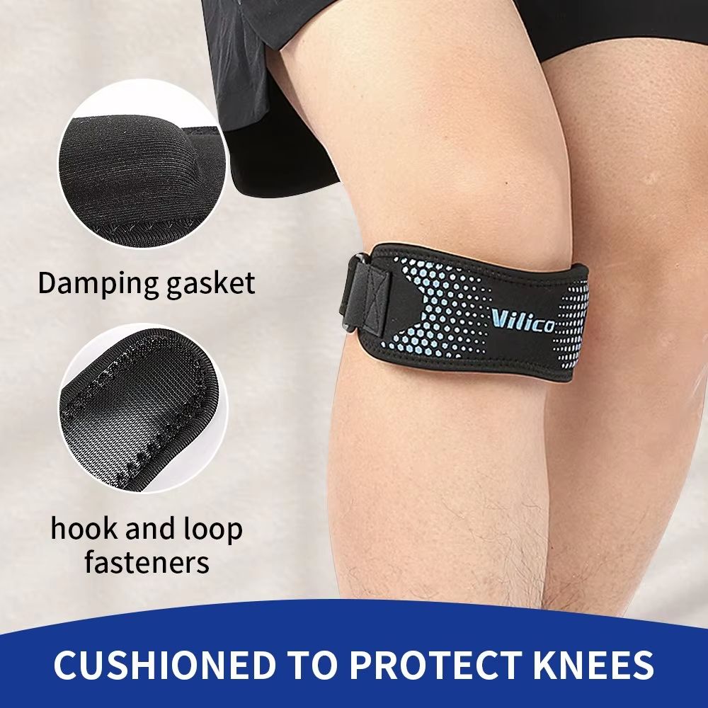 Adjustable Patella Knee Strap Brace Patellar Tendon Stabilizer Support Band For Sports ab082 gy