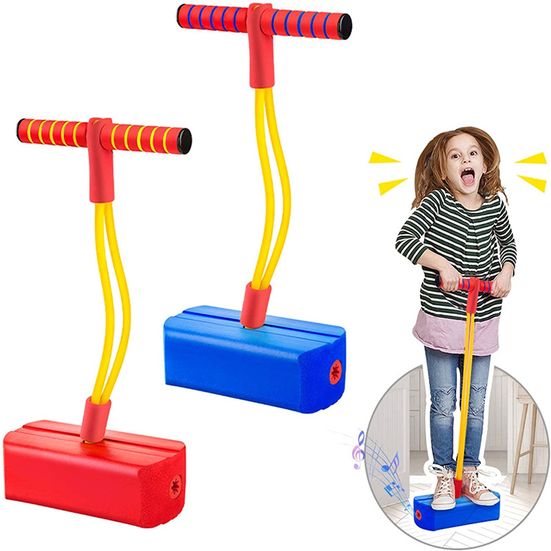 Foam Pogo Jumper For Kids, Fun Outdoor Toys For Boys And Girls, Autism Friendly Interactive Play Toy red