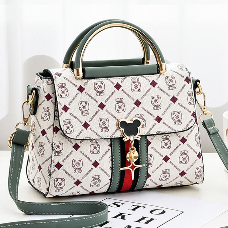 Tote Luxury Designer Handbag, Women Handbags Leather, New Shoulder Bag Women, Printed Monogram Single Shoulder Bag black