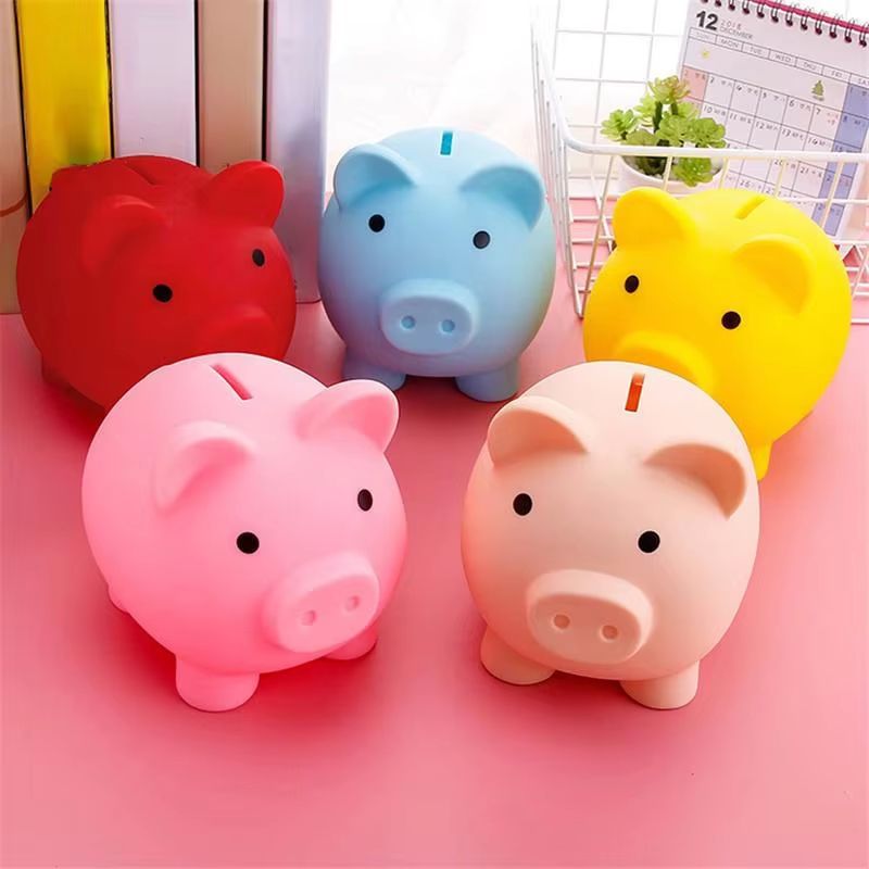 Children Piggy Bank Money Saving Box For Kids Room Decor skin Color
