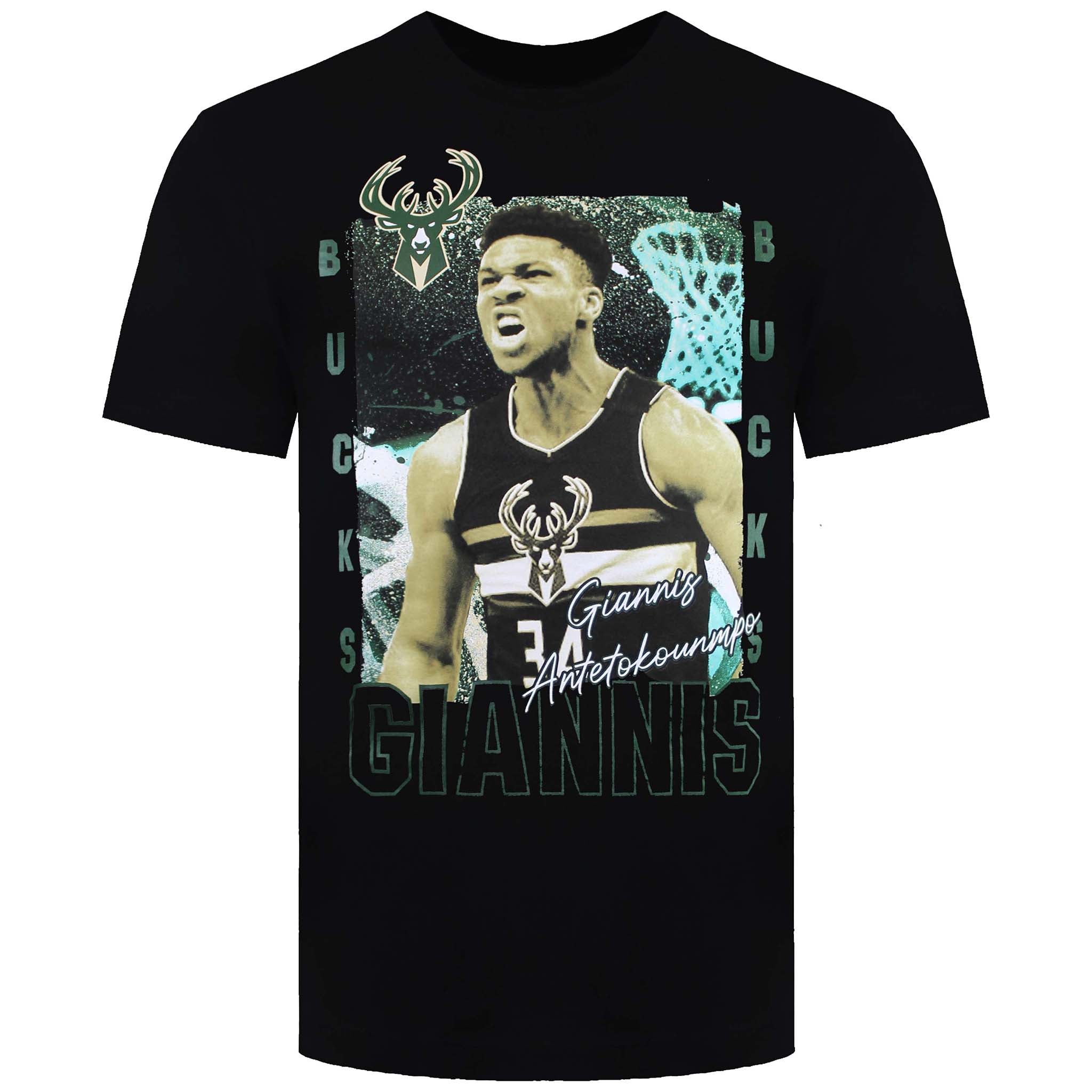 NBA Milwaukee Bucks 34 Giannis Antetokounmpo Kinder-Jubel-T-Shirt Image