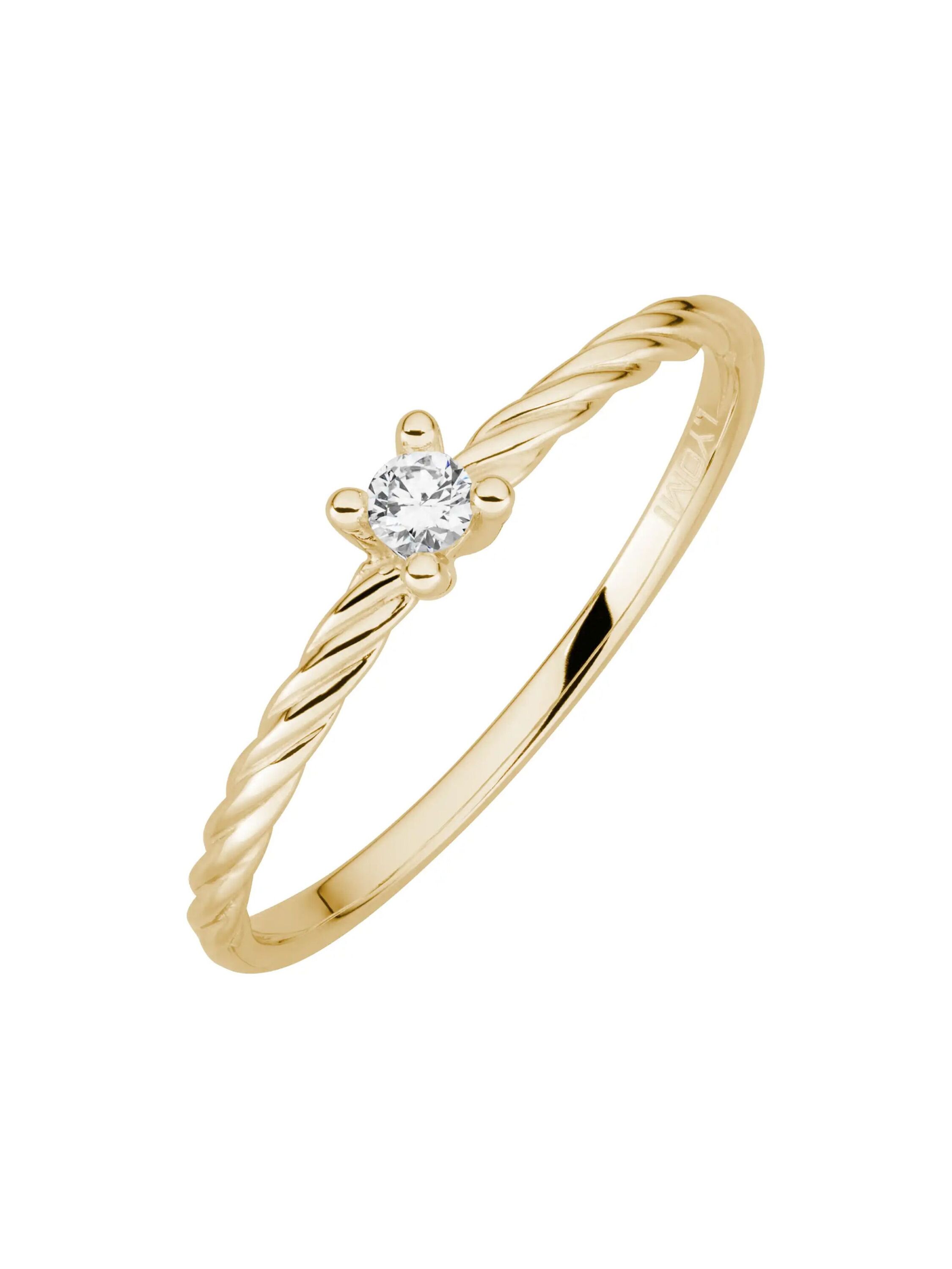 Lyomi Ring 585/- Gelbgold 1 synth. Diam. 0,07ct. Image