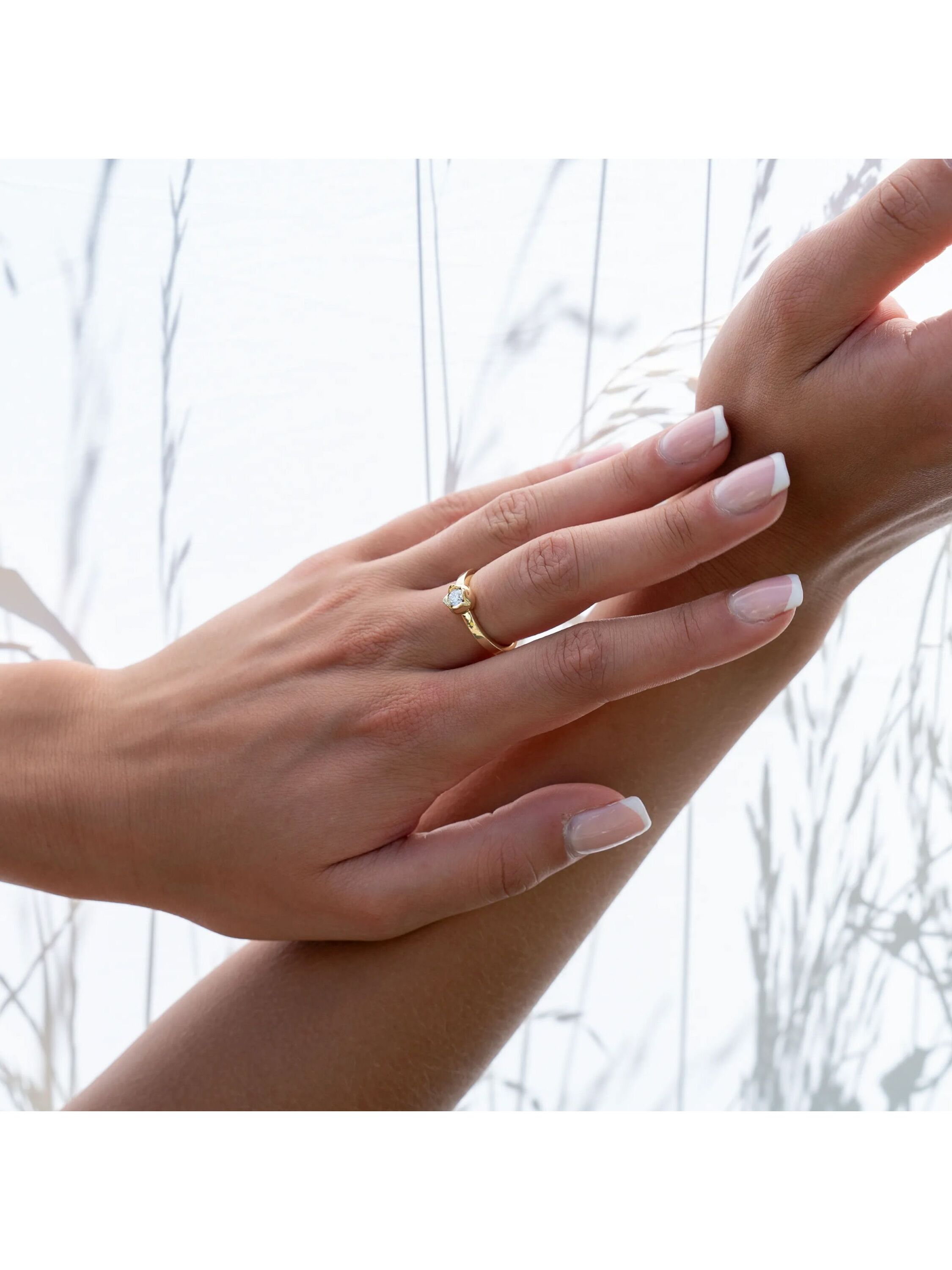 Lyomi Ring 585/- Gelbgold 1 synth. Diam. 0,25ct. Image