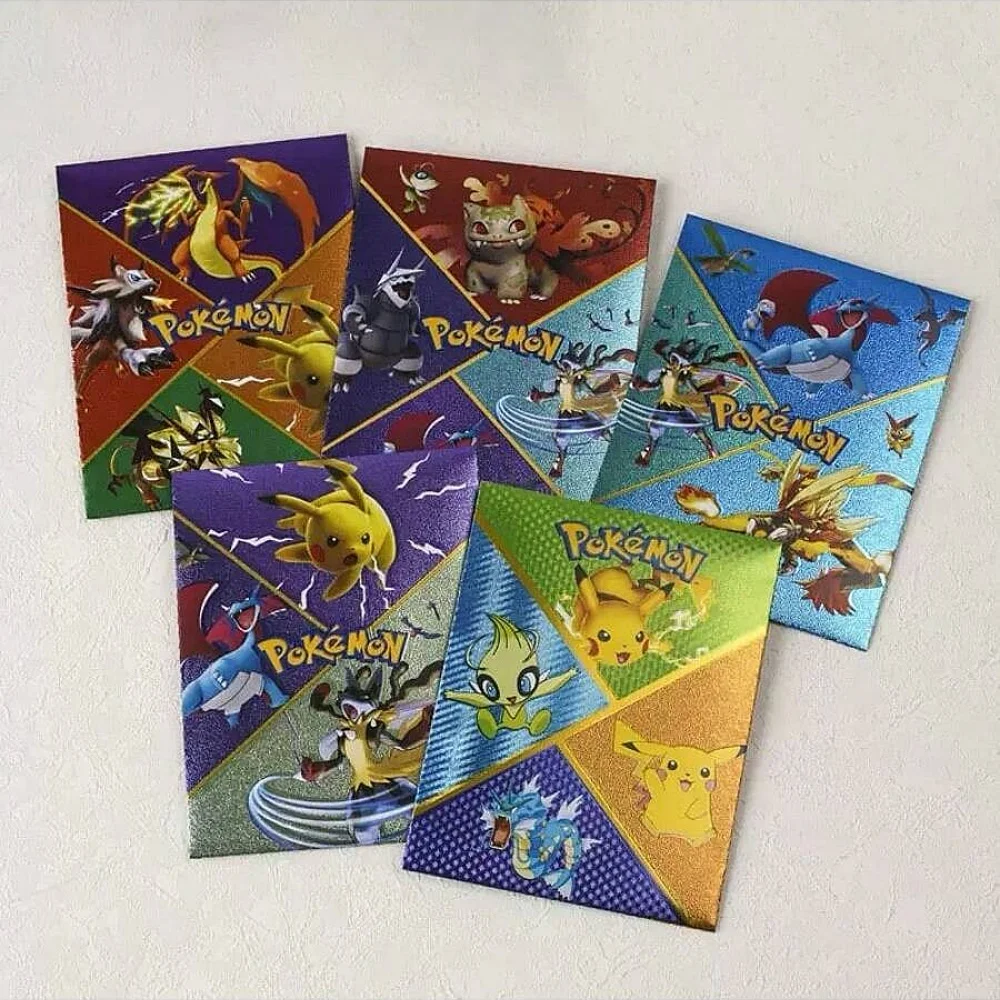 10 Stück Pokemon-Karten Englisch Französisch Deutsch Spanisch Bunte Goldfolie Vmax EX GX Schwarz Silber Karte Pikachu Battle Collection Karte Image