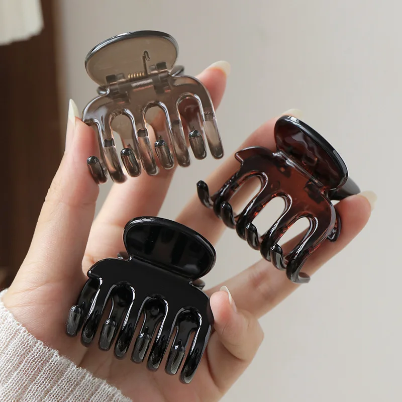 Piccoli artigli per capelli medi Clip Morsetti per capelli granchio Donne Ragazze 4.5CM Mollette per capelli coda di cavallo in plastica Accessori per capelli a forcina Semplice