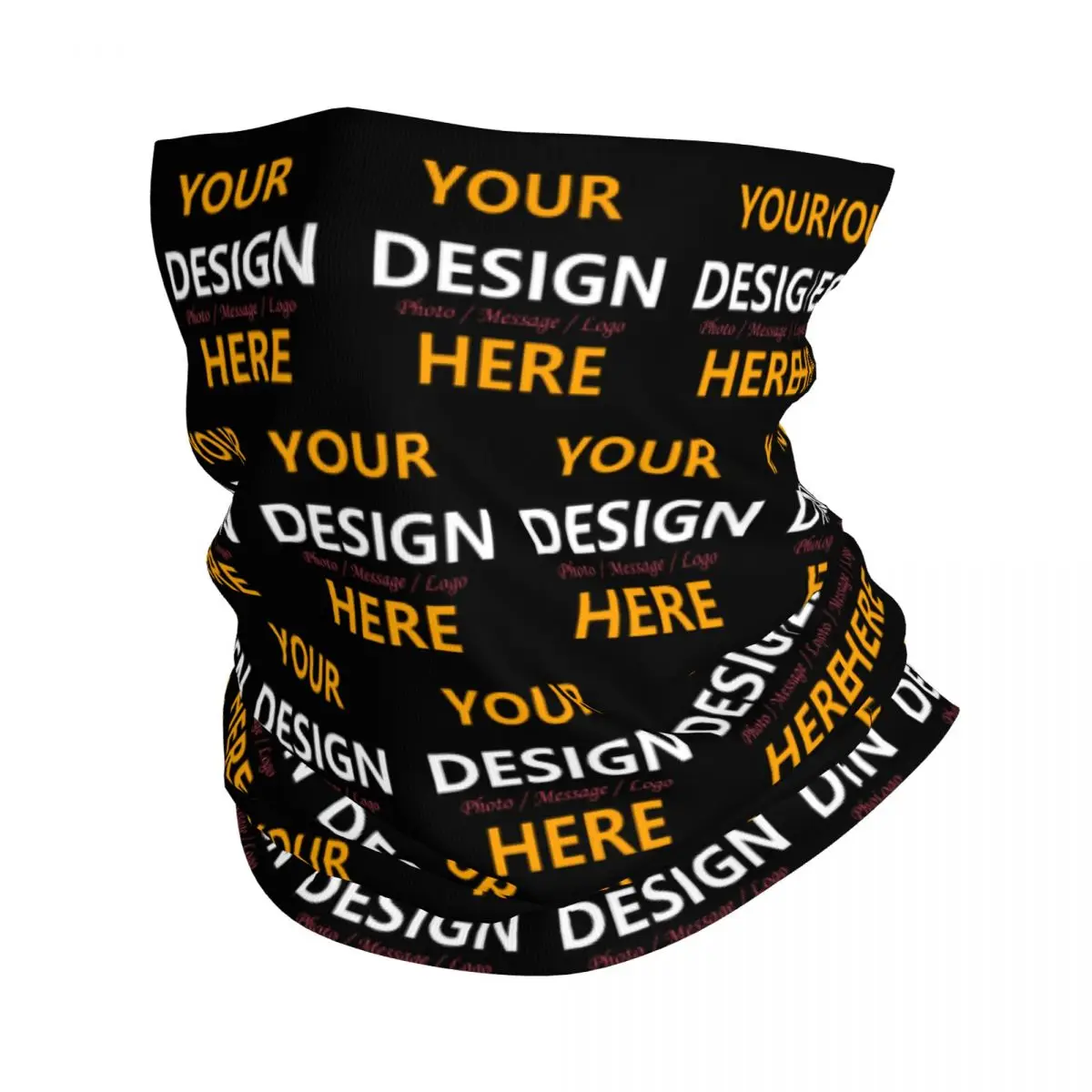 Passen Sie Ihr Design hier an. Bandana-Halsmanschette zum Wandern, Camping, Wickelschal, personalisierter, individuell bedruckter Sturmhaubenwärmer mit Logo Image