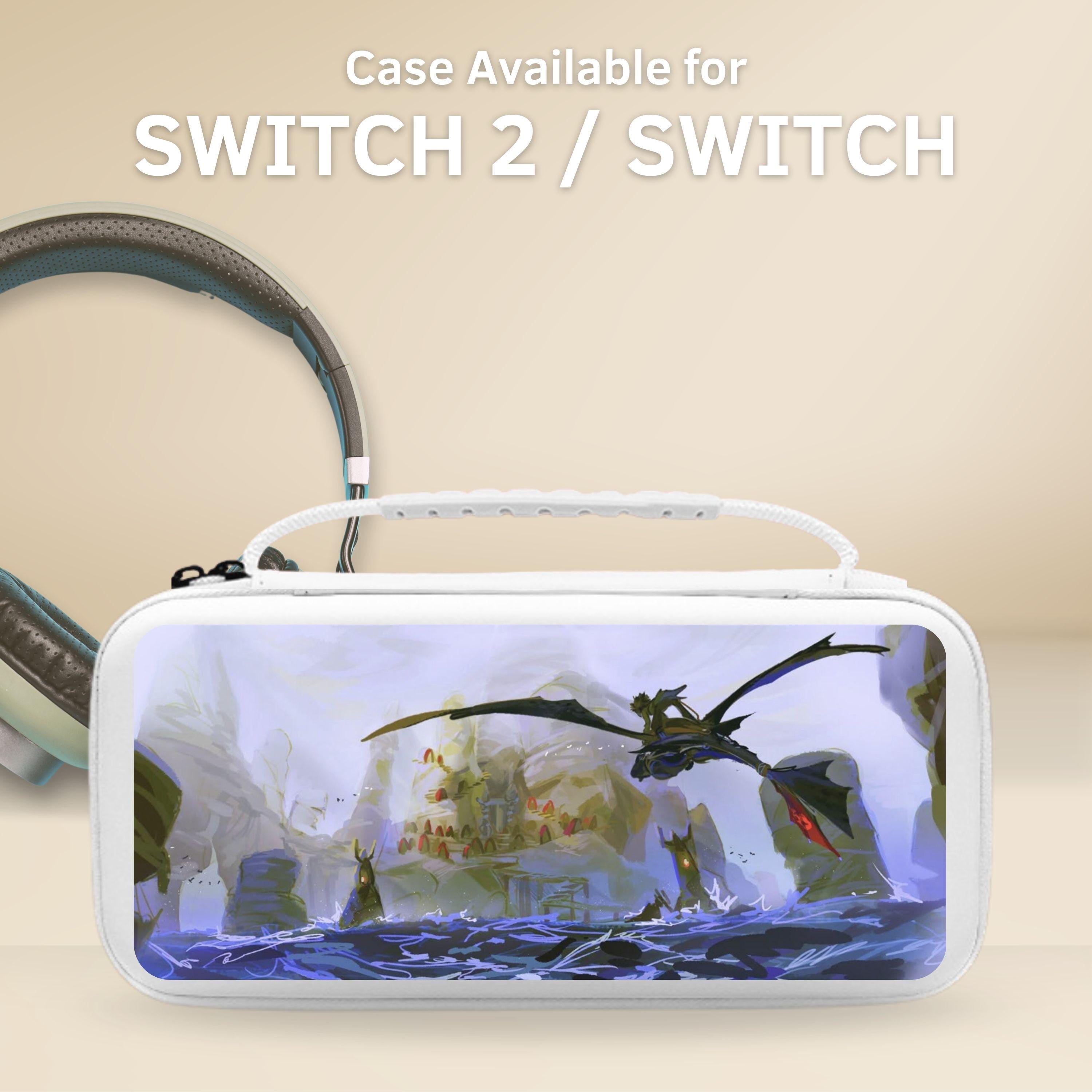"Custodia protettiva per Switch a forma di drago per Nintendo Switch 2 da 7,9\", Switch OLED/Switch, custodia protettiva, slot per 10 cartucce di gioco"