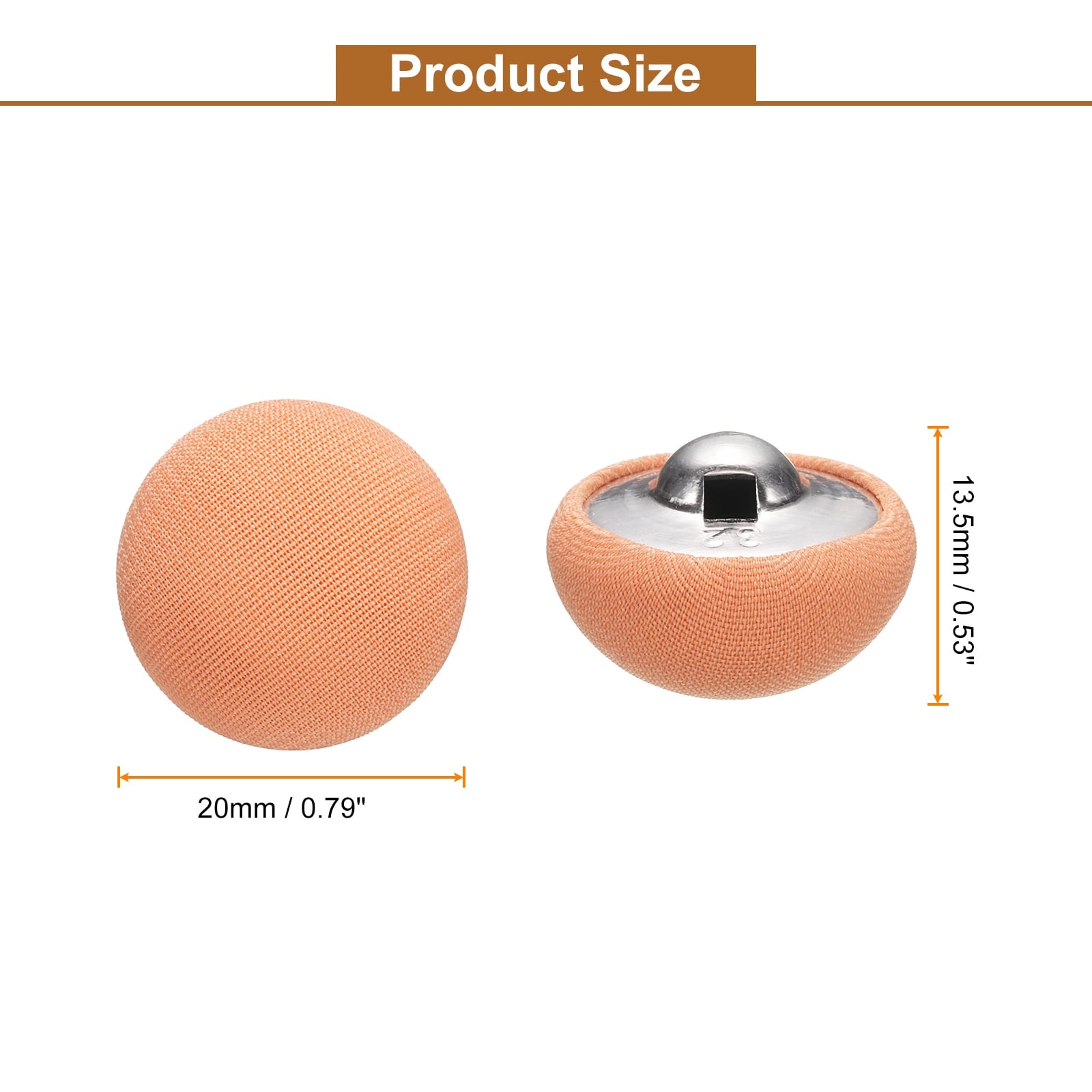 Fabric Cloth Covered Buttons Round Metal Shank Sewing Buttons Craft Replacement Buttons for Clothing Decoration DIY Accessories