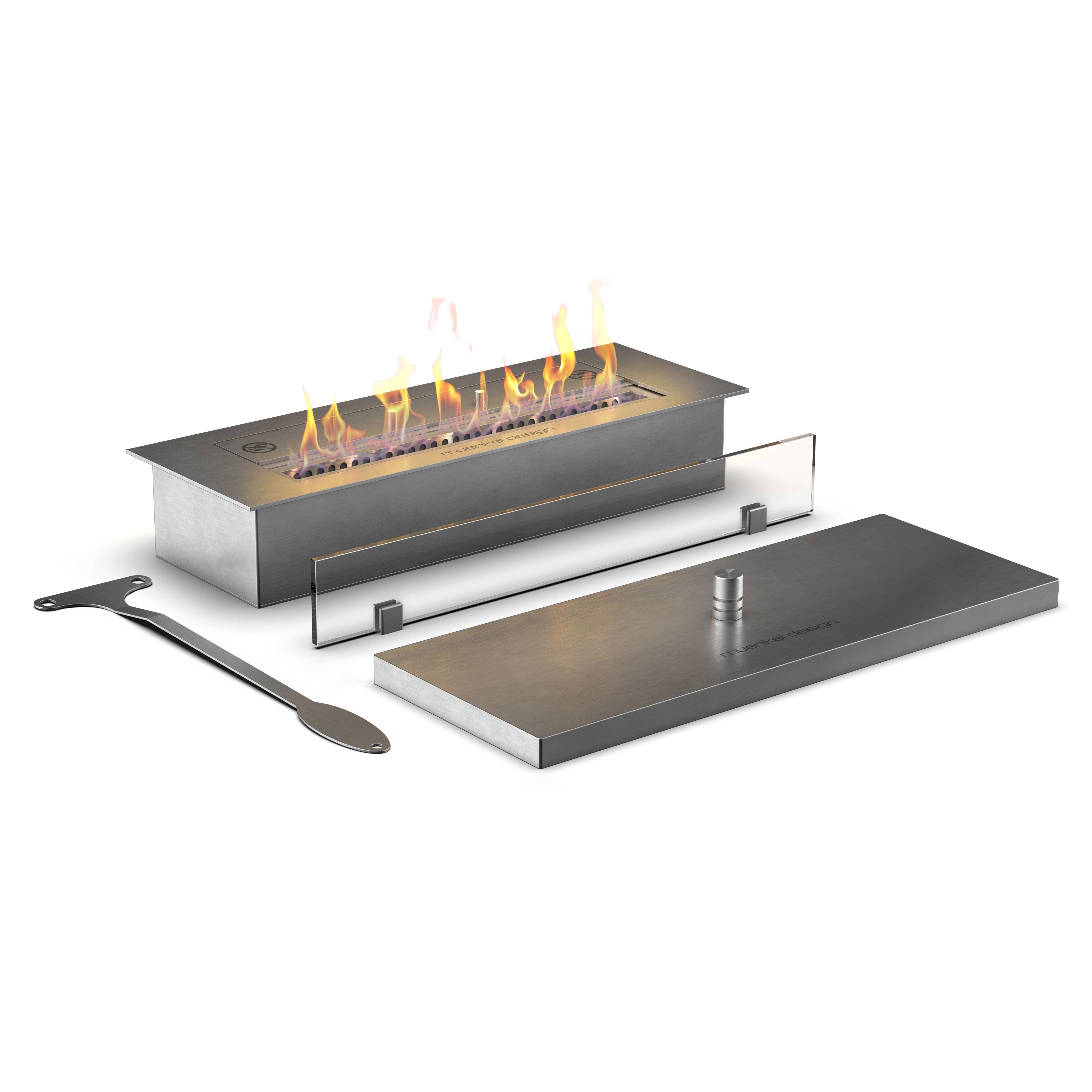 muenkel design safety burner [manueller Ethanol Brenner]: 1200 - ohne Schutzglas