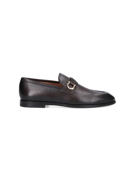 Gancini Loafers - Black - Ferragamo Slip-Ons