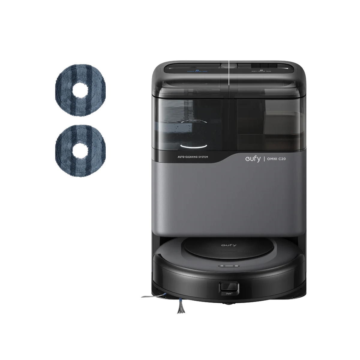 eufy Robot Vacuum Omni C20 + 2-Pack Vacuum Mop Replacement Pads