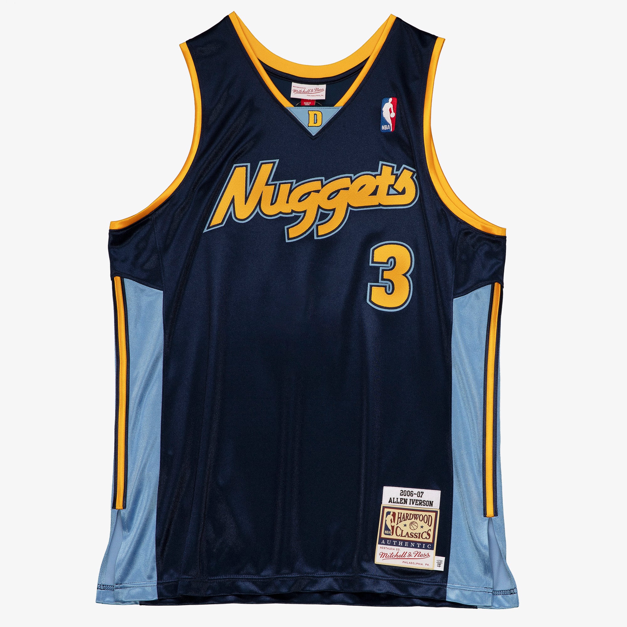 Maillot Authentic Denver Nuggets 2006-07 Mitchell & Ness – Bleu marine – Allen Iverson - Homme Taille: S