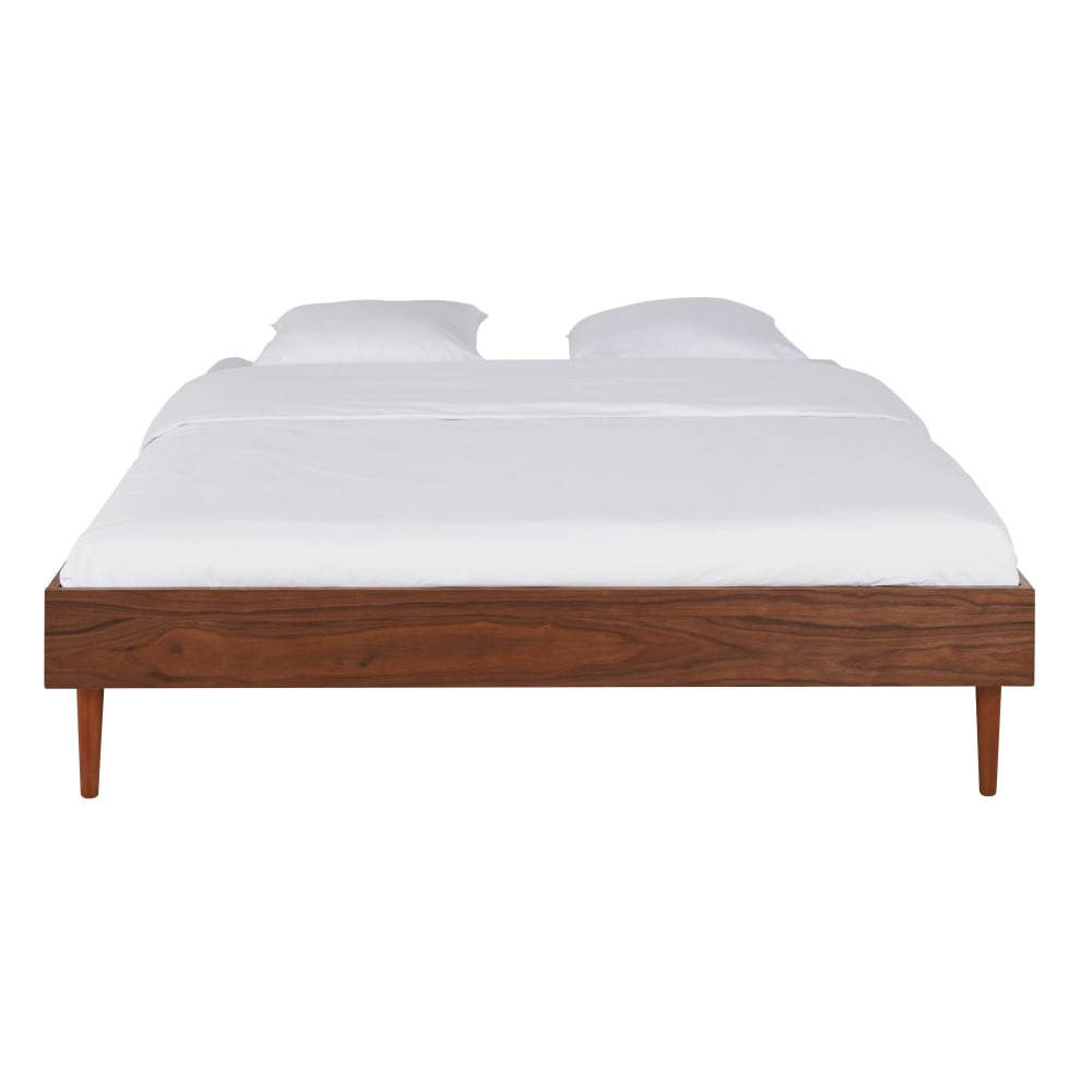 Lit vintage en bois de pin massif 160x200 avec sommier à lattes