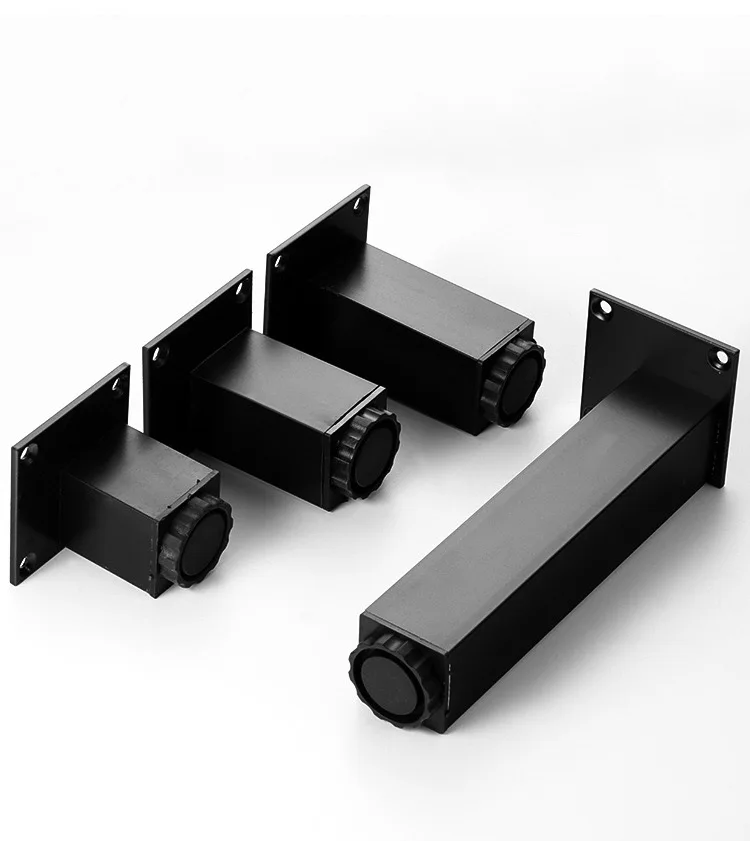 1 pièces 6-30cm en alliage d'aluminium meuble TV pied meuble de salle de bain pied Support jambe carré réglable canapé pied meubles avec vis