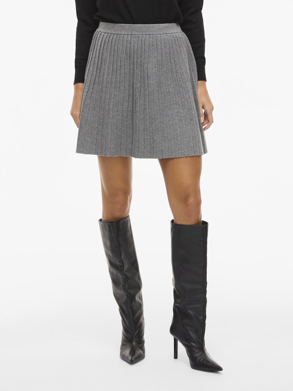 Vila Strick-Minirock Damen grau, M Image