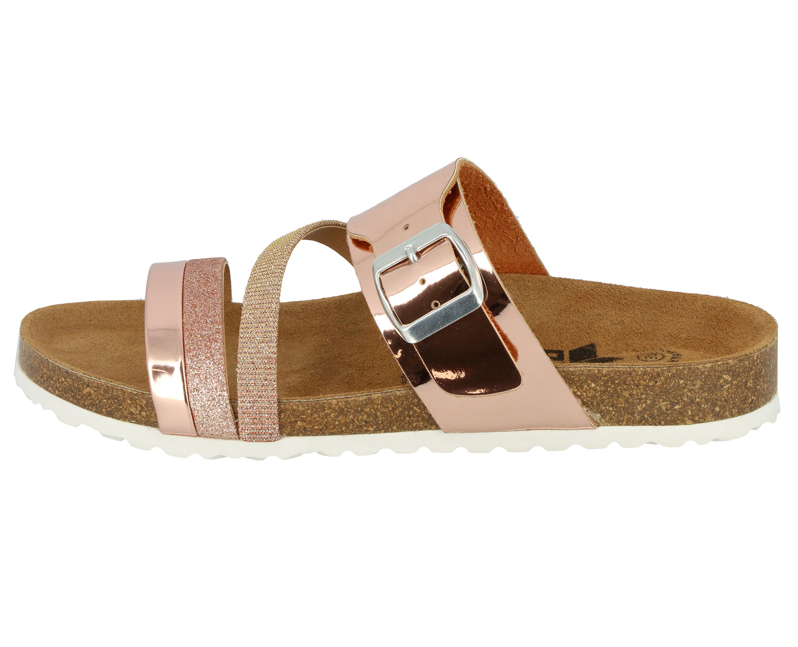 Pantolette LICO "Pantolette Bioline Fashion", Damen, Gr. 41, rosa, Synthetik, Schuhe Pantolette