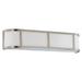 Nuvo Lighting 62873 - 3 Light Brushed Nickel White Satin Glass Shade Vanity Light Fixture (60-2873)