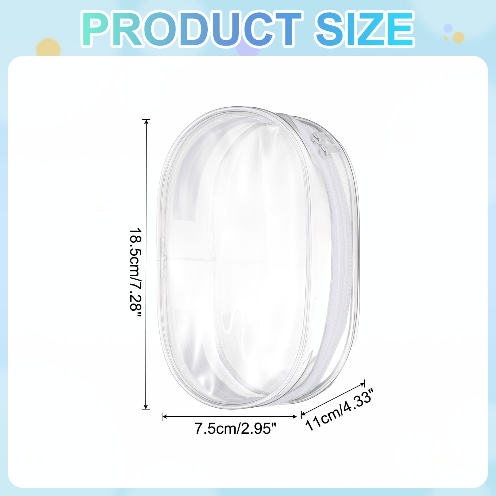 Figure Display Bag, PVC Oval Portable Dolls Pouch Carrying Case Storage Bag Keychain Charm for Showing Off Boxes Dolls