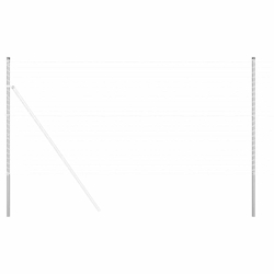 vidaXL Zaunpfosten 2 pcs Silber Pulverbeschichteter Stahl Image