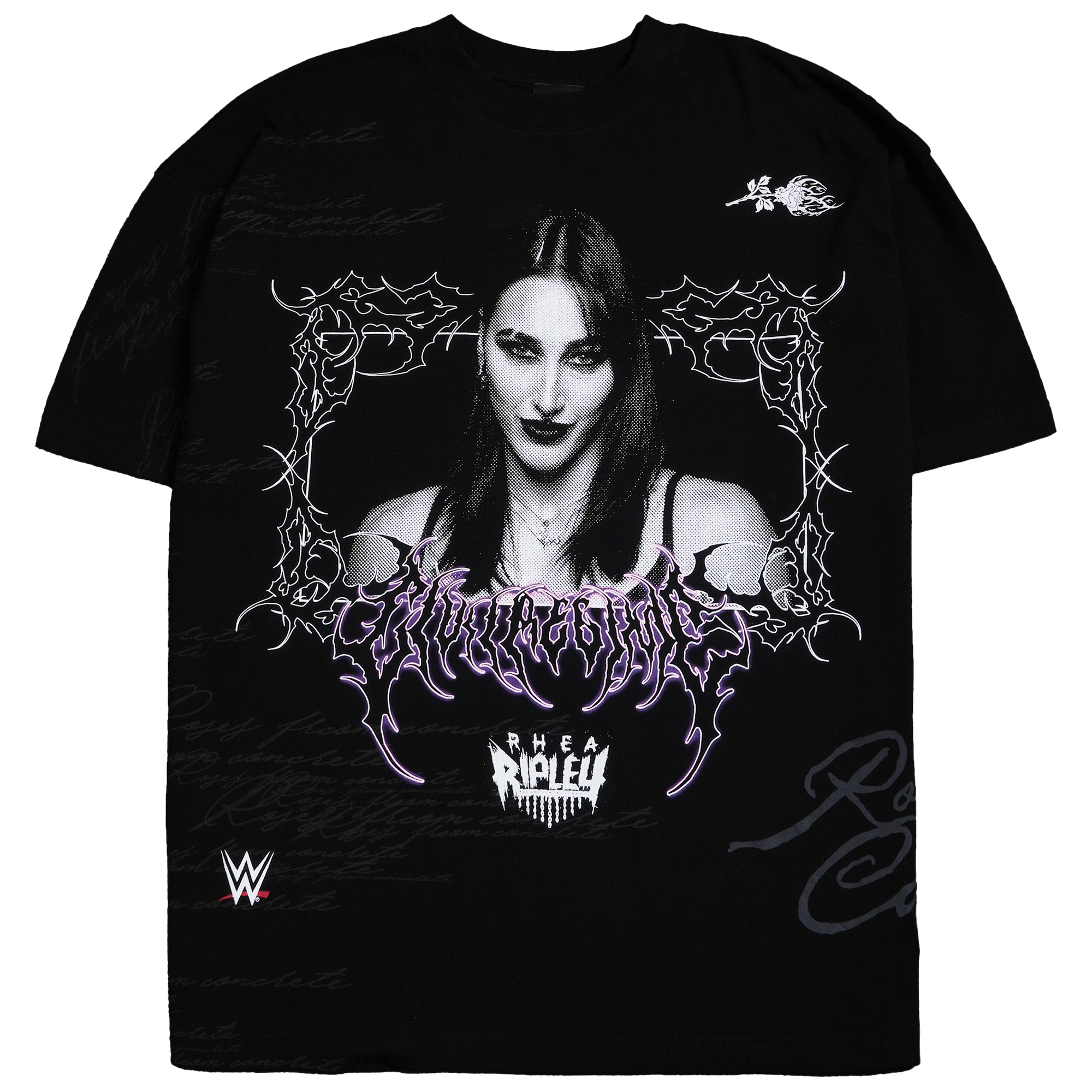 Schwarzes Herren-T-Shirt „Rhea Ripley Revenge Civil Regime“ Image