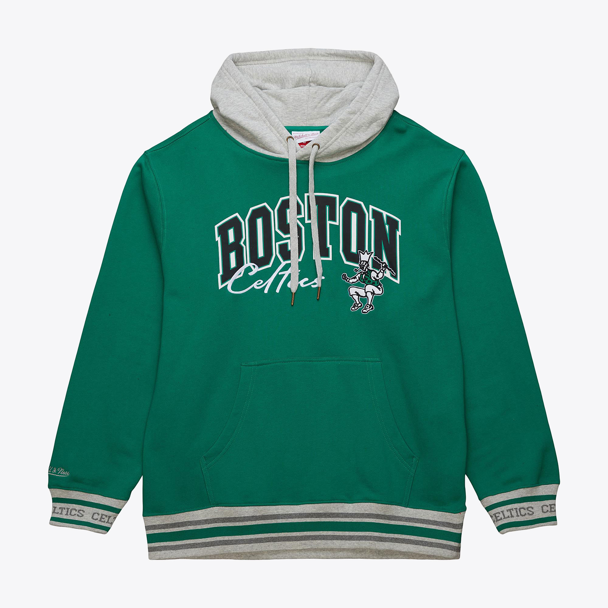 Boston Celtics Mitchell & Ness Premium Fleece-Hoodie mit Vintage-Logo Image