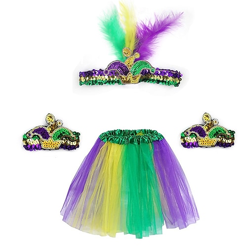 Cosplay Karneval Cosplay Kostüm Cosplay Erwachsene Damen Karneval Maskerade Karneval in Rio de Janeiro Karneval Maskerade Einfaches Karnevalskostüm Verkleiden Image