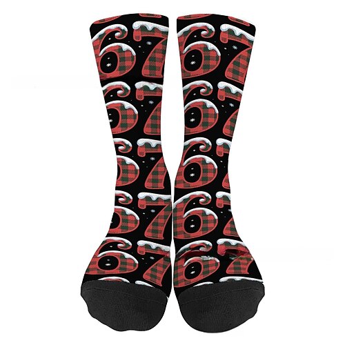 Lustige Socken mit 67er-Meme-Design, kreatives 67er-Muster, lässige Socken aus weichem, bequemem Material – perfekt für jeden Tag, als Geschenk oder modisches Accessoire. Image