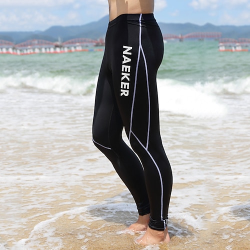 Herren Anti UV Shirt Neoprenanzugshosen Badehose Farbblockierung UPF50 Atmungsaktiv Tauchanzüge Surfen Kanufahren Schnorcheln Frühling Image