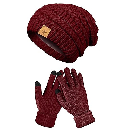 Weihnachtsgeschenk für Mütter: Wintermütze, Schal und Handschuhe im Set – 2-in-1-Set Image