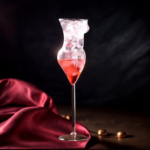 1 Stück transparentes Cocktailglas, hohes Weinglas, Glas für die Bartheke, Weinglas, Saftglas, geeignet für Zuhause, Bars, Restaurants und Getränkeläden Image