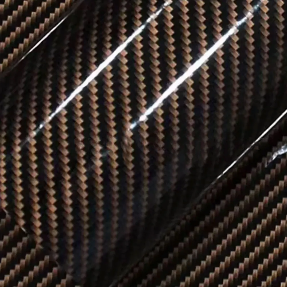 30CM Hochglanz Textur Schwarz Gold 2D Auto Karosserie Innen Zubehör Vinyl Dekoration Film PVC Auto Carbon Faser Vinyl Wrap Aufkleber Image