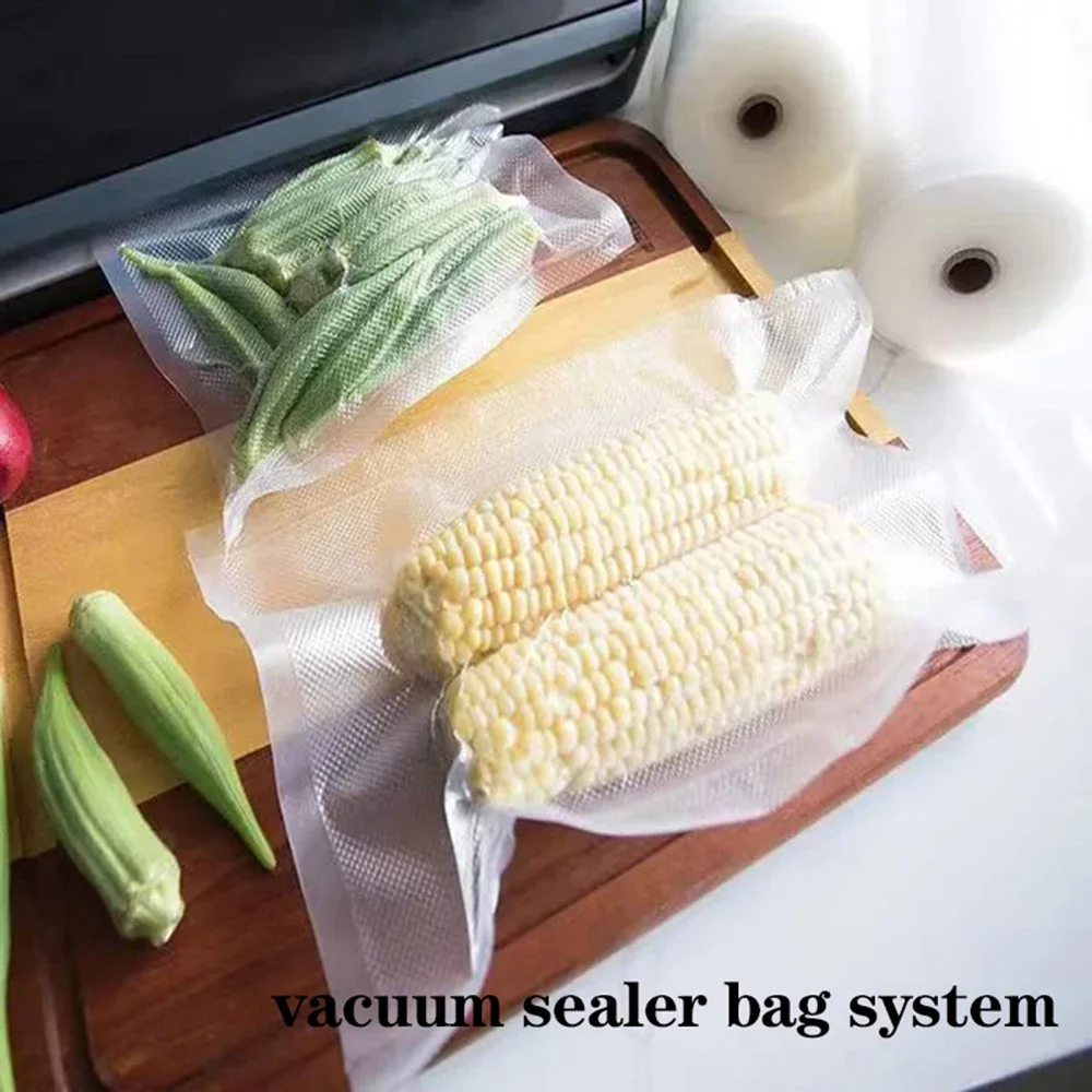 1 rouleau de sacs de scellage sous vide texturés pour aliments, rouleau de stockage sous vide Transparent, garde les aliments frais plus longs